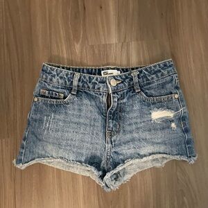 Epic Threads Blue Denim Distressed Kids Shorts size 8